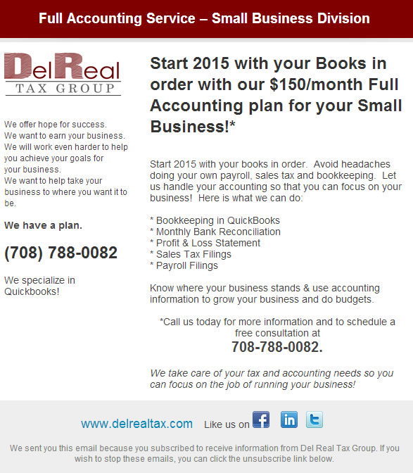 Accounting Services Plan